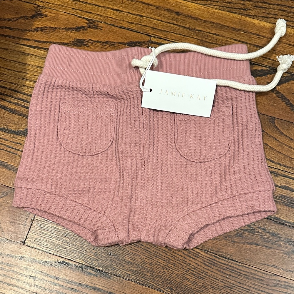Jamie Kay Dusty Rose Waffle Knit Shorts
